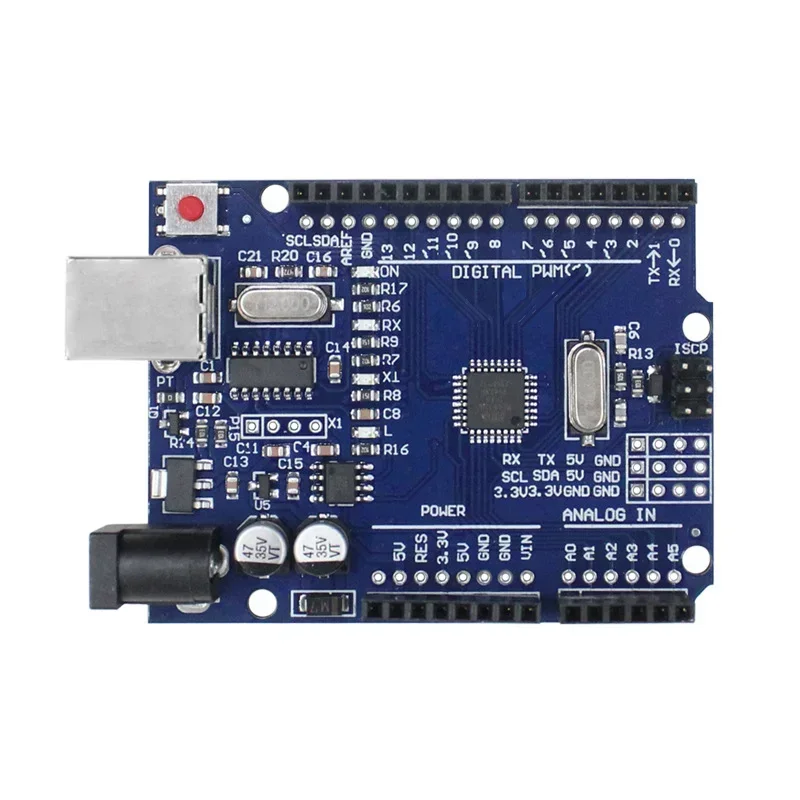 Conjunto de placa de desenvolvimento com chip SMD CH340G + Mega328P, cabo USB, 16Mhz para Arduino R3