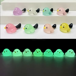 귀여운 미니 새, 빛나는 송진 새, 요정 정원 장식, 미니어처 피규어, 이끼, 현미경 액세서리, 무작위 5 개