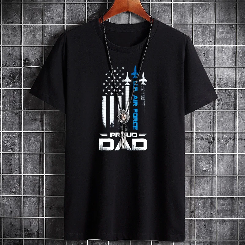 

2024 Summer Men's Pure Cotton T-shirt Plus Size Letter Printed Round Neck Top Comfortable and Breathable Sweat-absorbing T-shirt