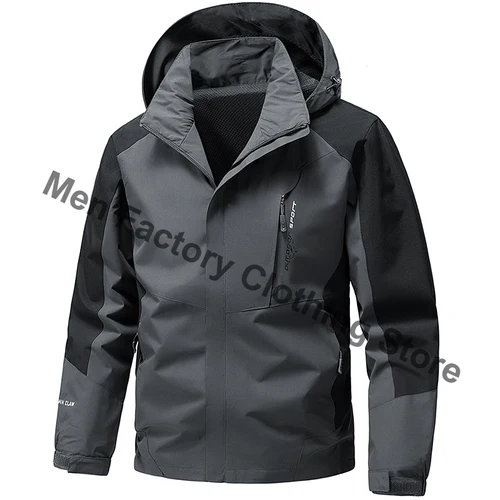 Imagen 2 del producto Chaqueta táctica cortavientos para hombre, abrigo impermeable con capucha para exteriores, deportes militares, talla M-5XL, prendas de vestir finas para escalada en campo, otoño