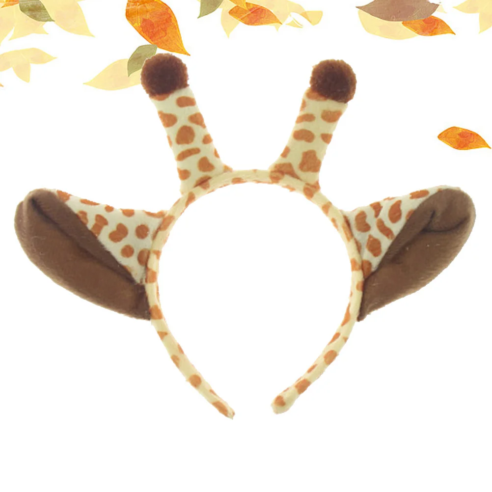 Kids Giraffe Horn Shape Animals Ears Headband Party Cosplay Costume Headdress Hair Headpiece