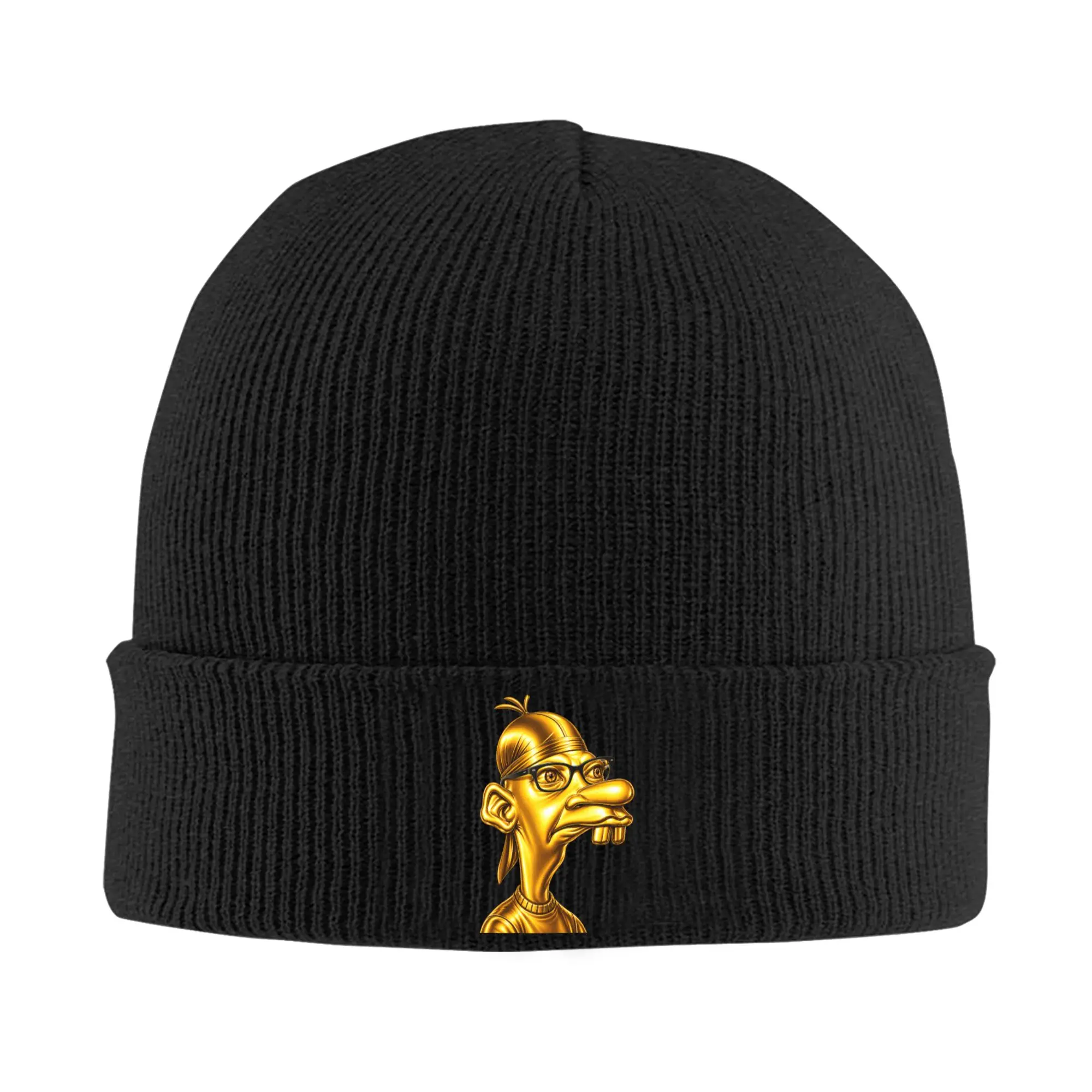 Neegy-Meme Funny Internet Brainrot Knitted Caps Women Men Skullies Beanies Autumn Winter Hats Acrylic Humor Gen Alpha Melon Cap