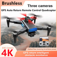 Brushless GPS Follow Me WIFI FPV RC Quadcopter Drone 4K Three Camera Optical Flow Hovering Avoid Obstacle Remote Control Drone