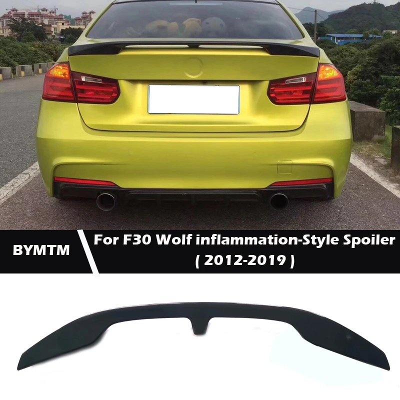 

Wolf smoke Style ABS Black Car Trunk Spoiler tail For BMW 3 Series F30 2012-2020