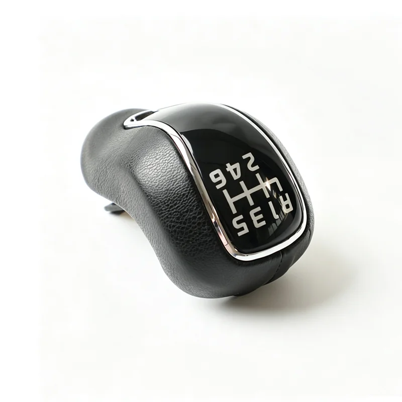Leather MT 6Speed Gear Shift Knob For Hyundai Creta IX25 For KIA Forte Cerato K3 Ceed 2012 2013 2014 2015 2016 Lever Stick Pen