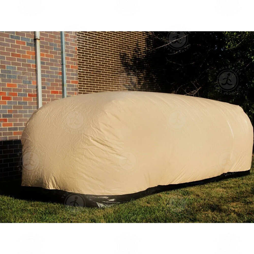Outdoor Hagelsichere aufblasbare Autoabdeckung Automatische einziehbare Autoabdeckung Aufblasbares Autozelt