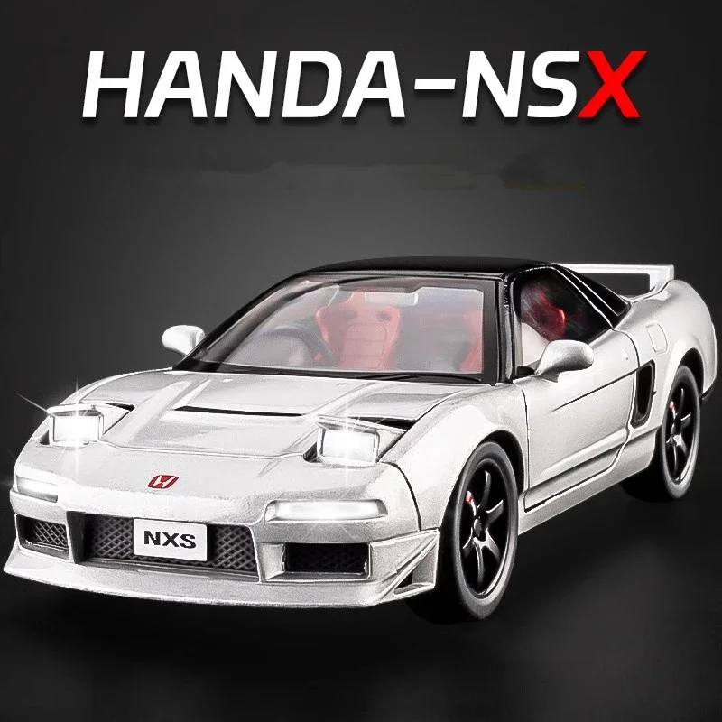 

1:32 HONDA Acura NSX, модель спортивного автомобиля из сплава, литая под давлением металлическая модель гоночного автомобиля, имитация звука и света, детская игрушка в подарок