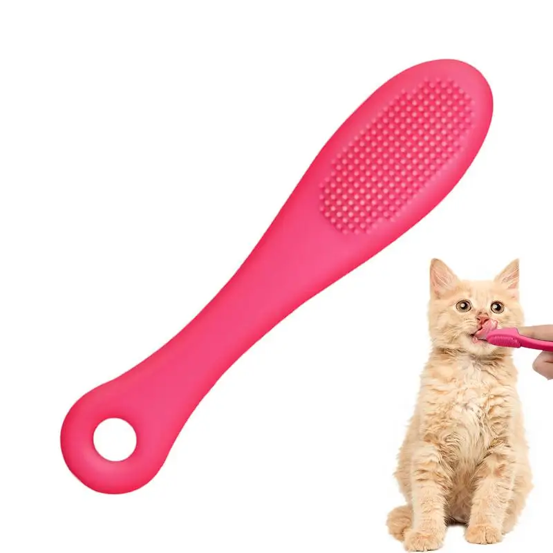 Cat Chin Brush Easy To Clean Teeth Brush Soft Silicone Cat Dog Tooth Brushing Easy To Clean Teeth Brush Food Grade Silicone Dog