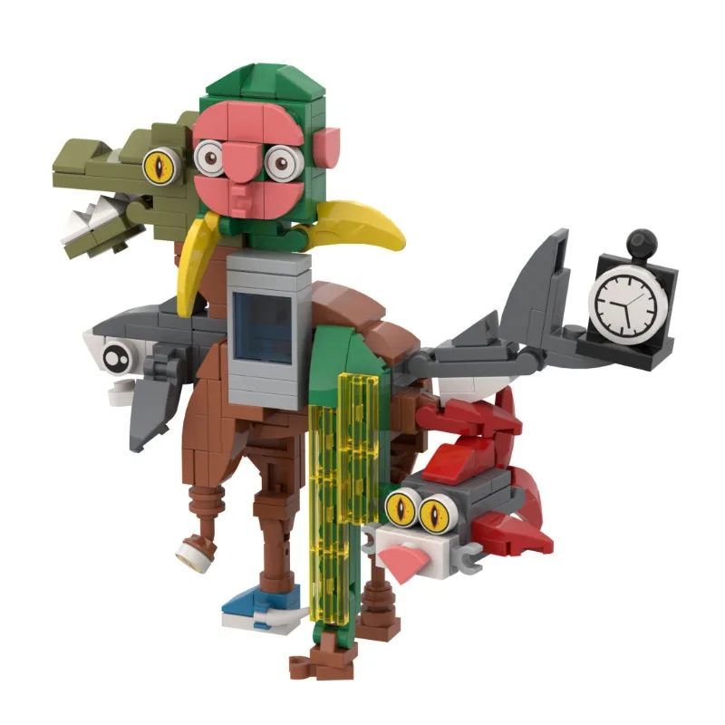 Kit de construcción de bestia de fusión mítica, 218 Uds., modelo de criatura híbrida MOC para coleccionistas, regalo legendario DIY con guía