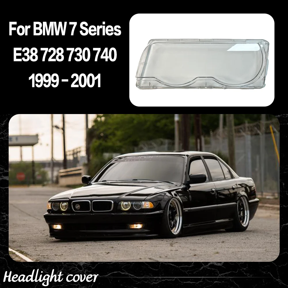 

Headlamp Transparent Lampshade Shell Masks Headlight Cover Lens Plexiglass For BMW 7 Series E38 728 730 740 750 1999 2000 2001