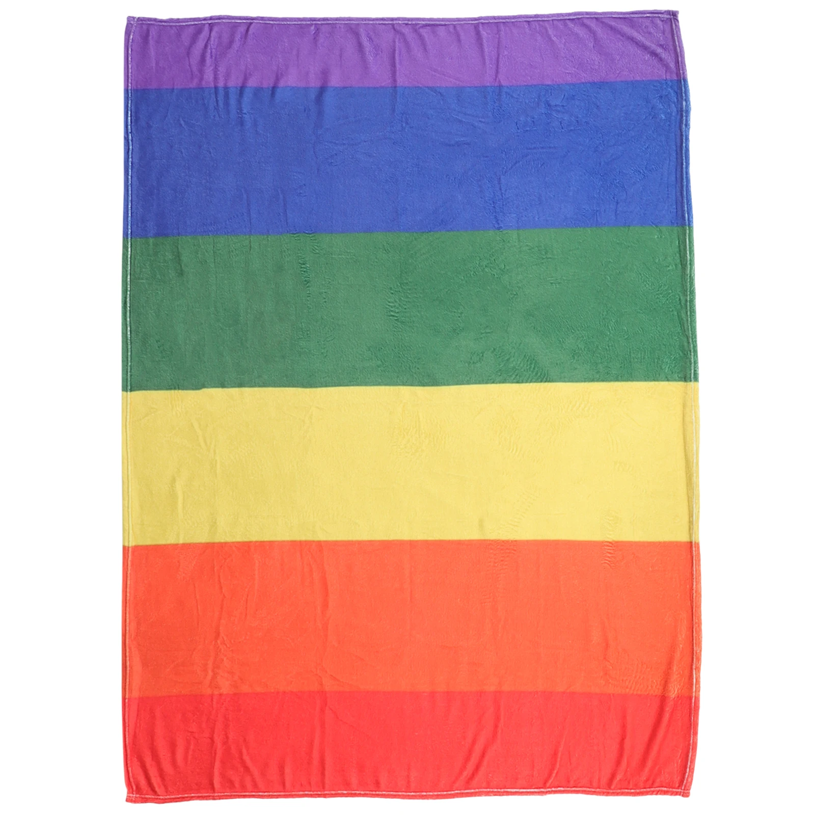 

Rainbow Throw Blanket Polyester Kids Sleeping Office Nap Flannel Double Sided Warm Decor Couch Bed Sofa Balcony Cape