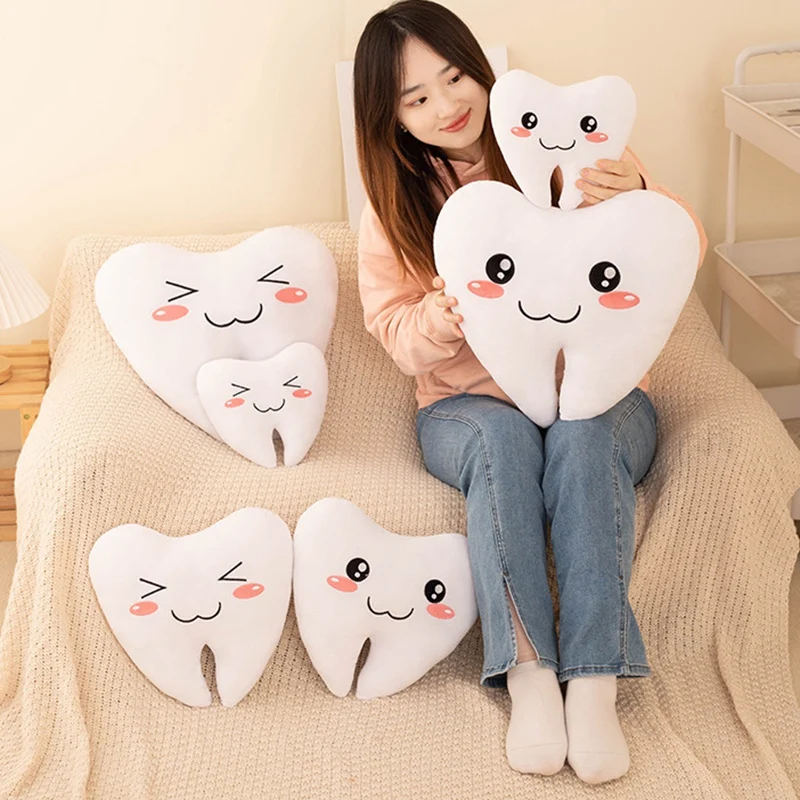 クリエイティブかわいい歯磨きぬいぐるみおもちゃ枕歯科小道具装飾ギフト大人子供-pp-綿充填ぬいぐるみ人形