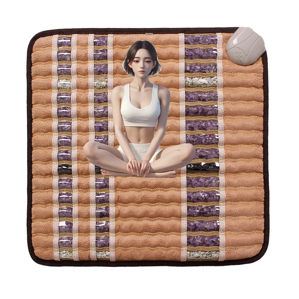New Style Amethyst Therapy Bio Mat Tourmaline Jade Mattress Price Crystal Healing Muscle Relax Infrared Heating Pads
