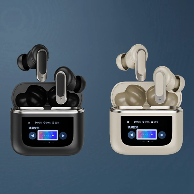 V8 Draadloze oortelefoon Oordopjes ANC Ruisonderdrukkende hoofdtelefoon In het oor Touchscreenbediening Headset