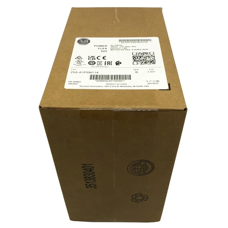 25A-A1P6N114 PowerFlex 523 0.2kW (0.25Hp) AC Drive 25AA1P6N114 New Original in Stock