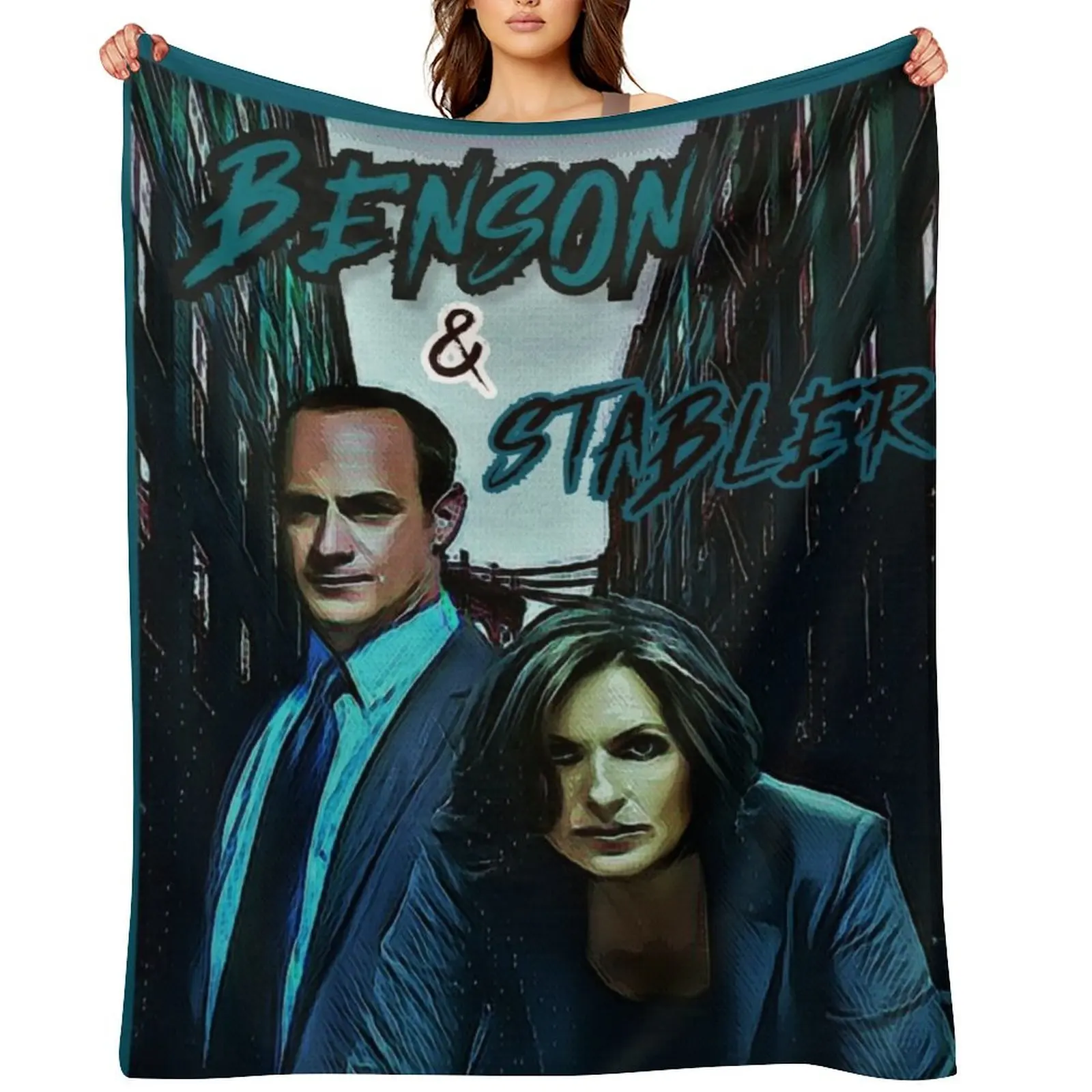 Benson & Stabler Law and Order: SVU Throw Blanket Hairy Summer Decoratives for winter Blankets