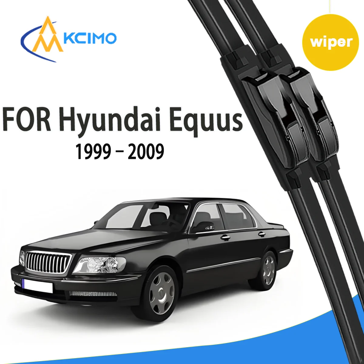 

2pcs Quality Windscreen Silent Black Car Rain Brush Suitable for Hyundai Equus LZ/YJ 1999-2009 Front Wipers Windshield Wipers