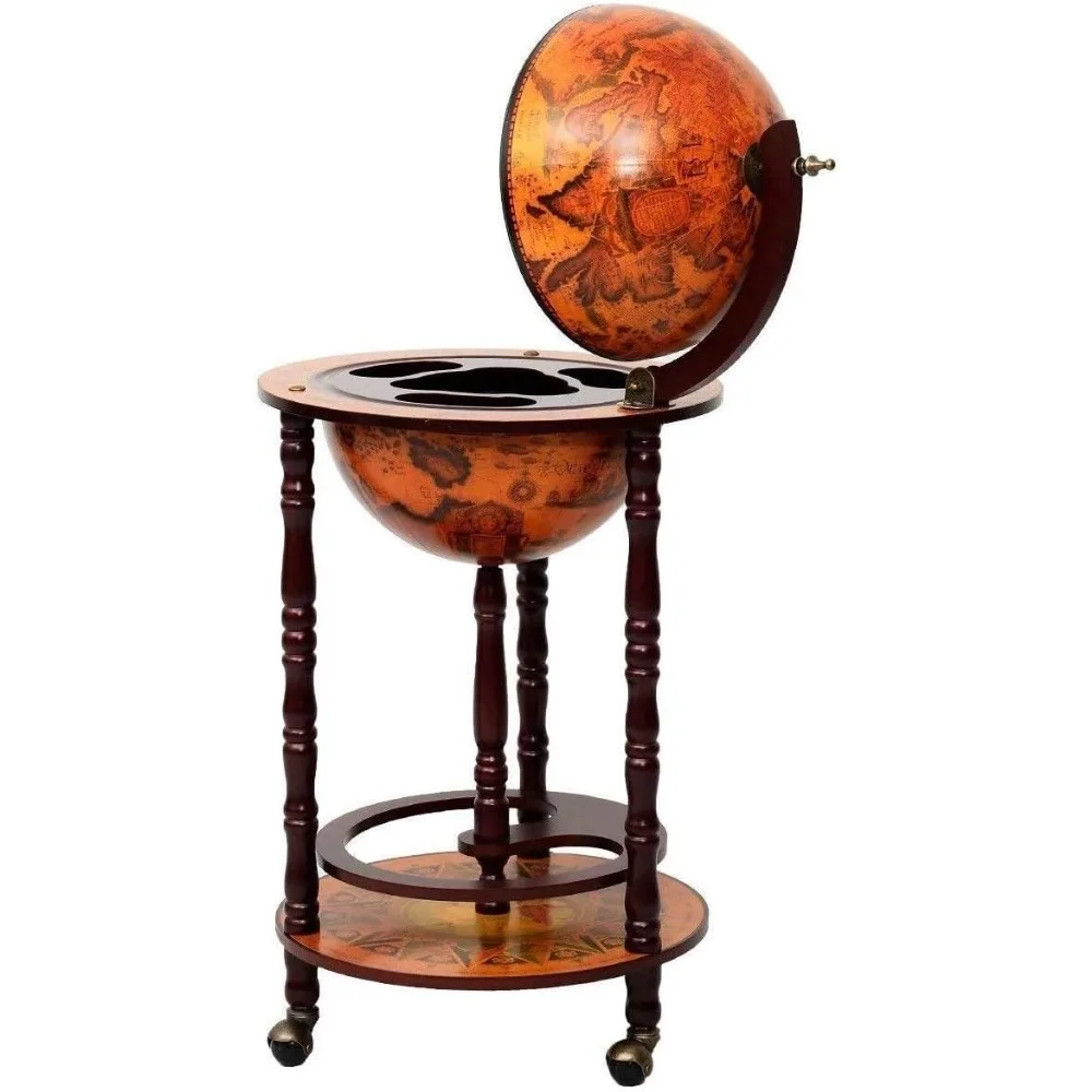 خزانة النبيذ، 17 رف نبيذ بعجلات، حامل بار النبيذ الإيطالي في القرن السادس عشر