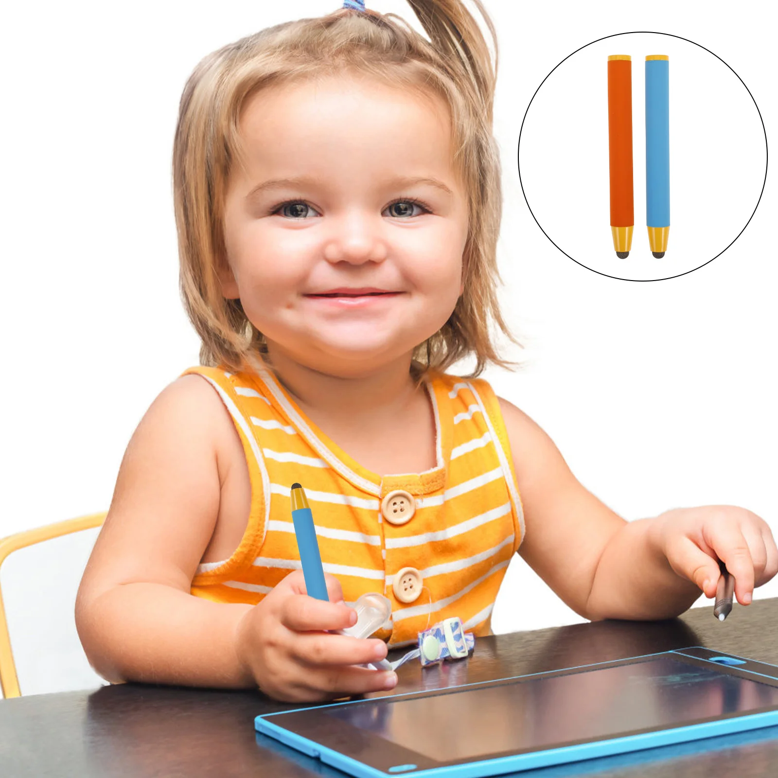 

2Pcs Kid Stylus Pen Versatile Drawing Tool for Tablets Smartphones Learning Devices Durable Tip Ergonomic Design