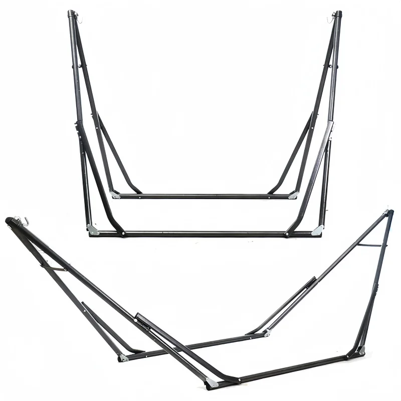 2 in 1 Hammock And Swinging Chair Outdoor Camping Swing Hammock Frame Portable Indoor-Outdoor Adjustable Folding Single Bracket