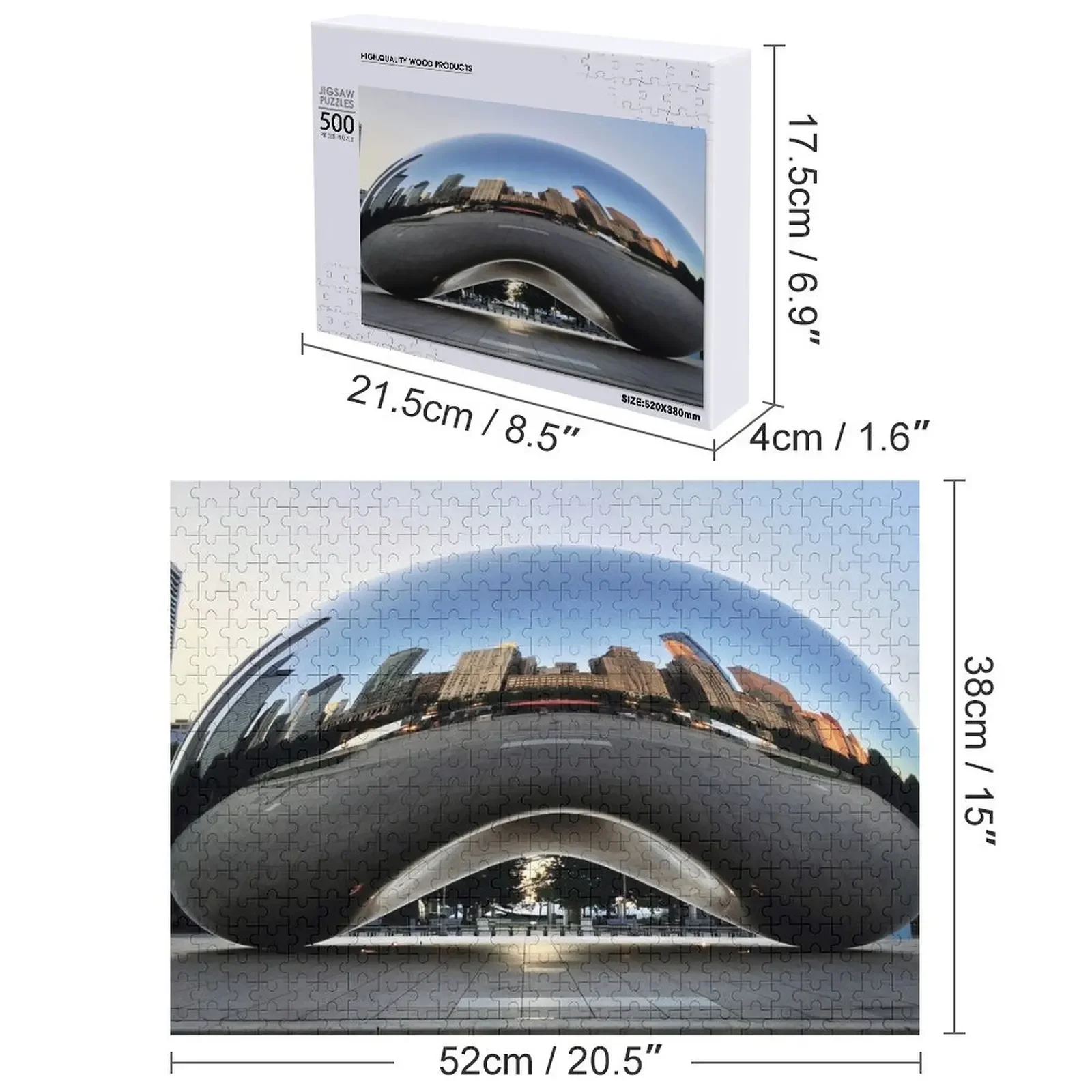 Пазл The Bean in Chicago, Иллинойс, персонализированный подарок для фотосъемки, индивидуальные подарки, пазл