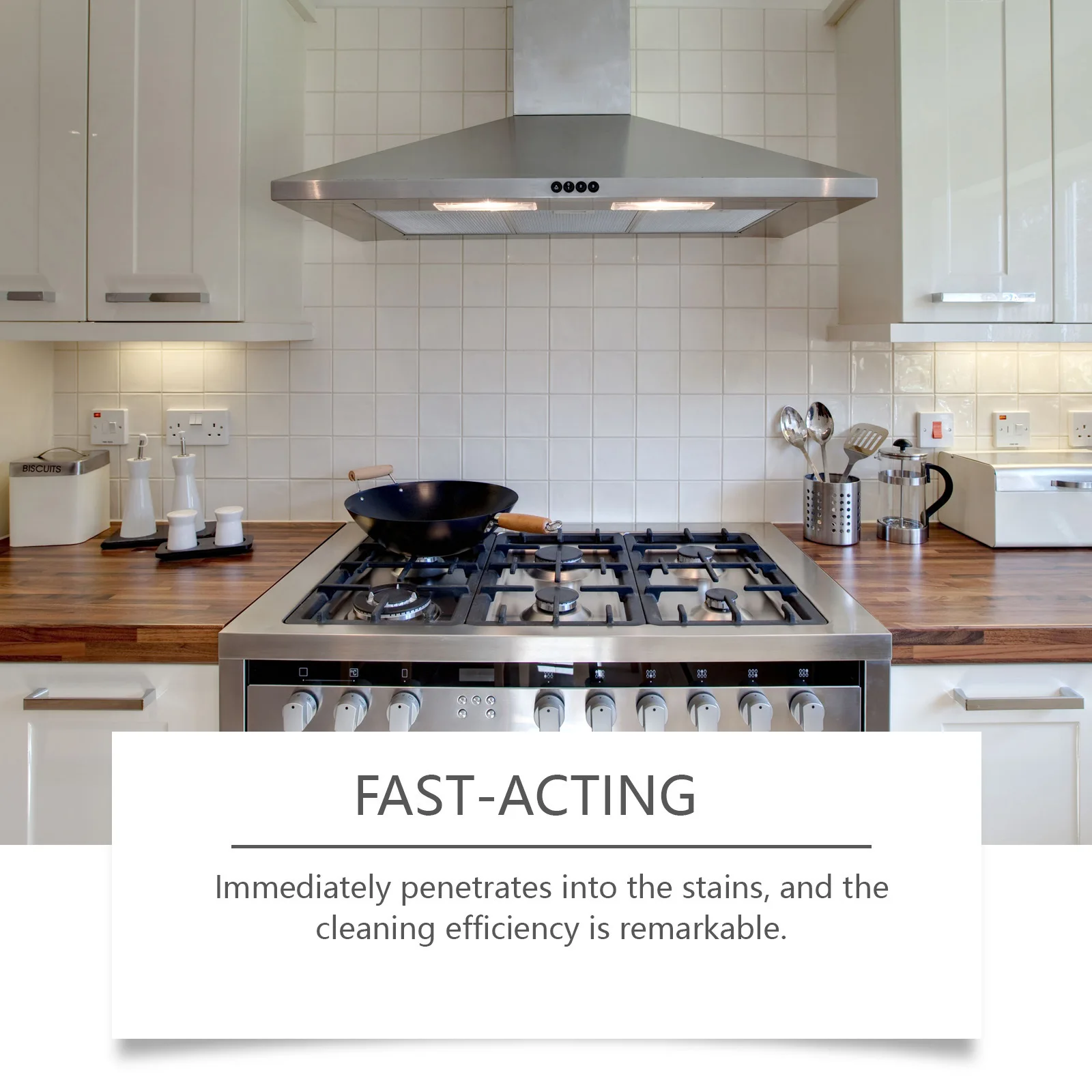 Multi purpose deep cleaning, degreasing, and rust remover for kitchen utensils, a universal cleaning solution for all materials
