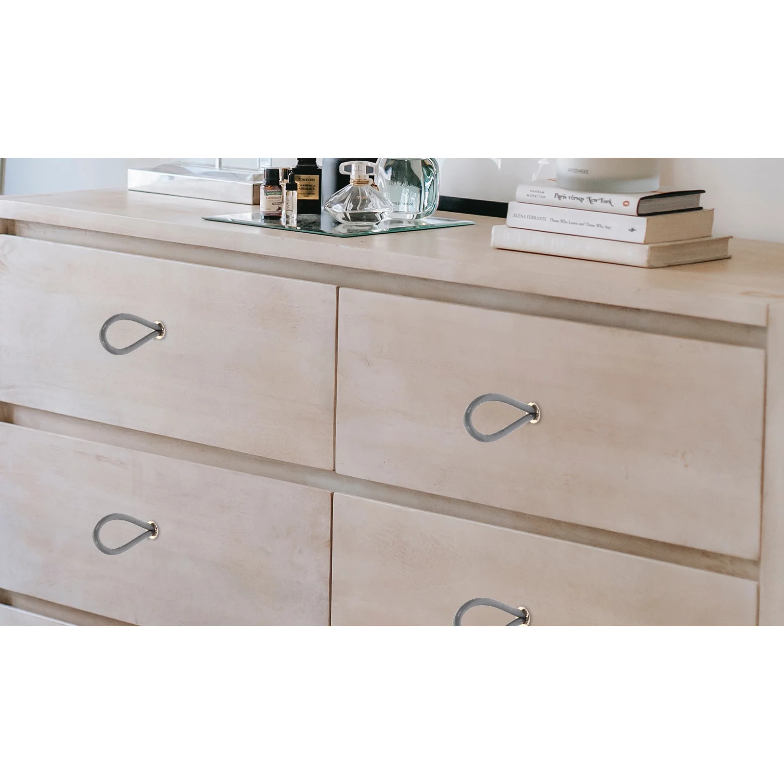 

Rustic Rope Puller Replacement Drawer Tape Barn Door Top Layer Cowhide niture Handle