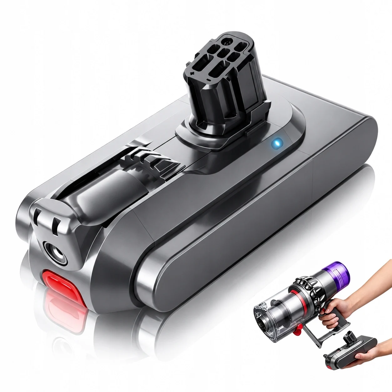 6000mAh 25,2V Li-Ionen-Ersatzakku für Dyson V12 SV20 SV26 SV30 SV46 Slim Staubsauger