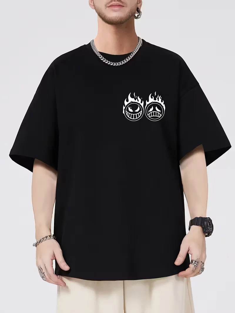 

2025 One Piece Tshirt Luffy T-shirt Anime Summer Cotton Men Women Top Tee Streetwear Casual Trendy Oversize Loose Couple Unisex