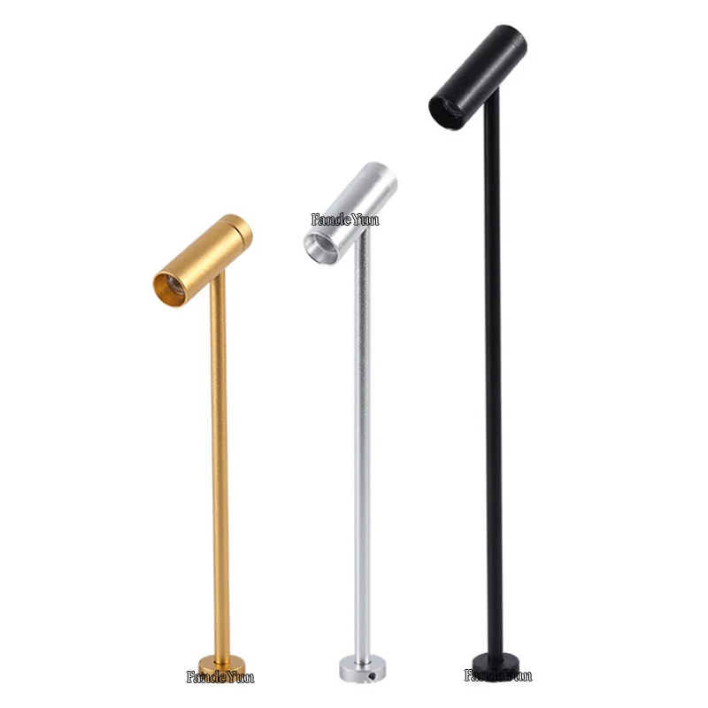 LED Spotlight 3W DC12V Jewelry Display Lamp 20/30/35MM Post Lamp Phone Store Showcase Desktop Lights Rotatable 220V Upright Lamp