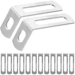 20pcs Corner Brackets Slotted Hole Fasteners Shelf Bracket Right Angle Fasteners Shelf Bracket Support Fixed Connector Braces