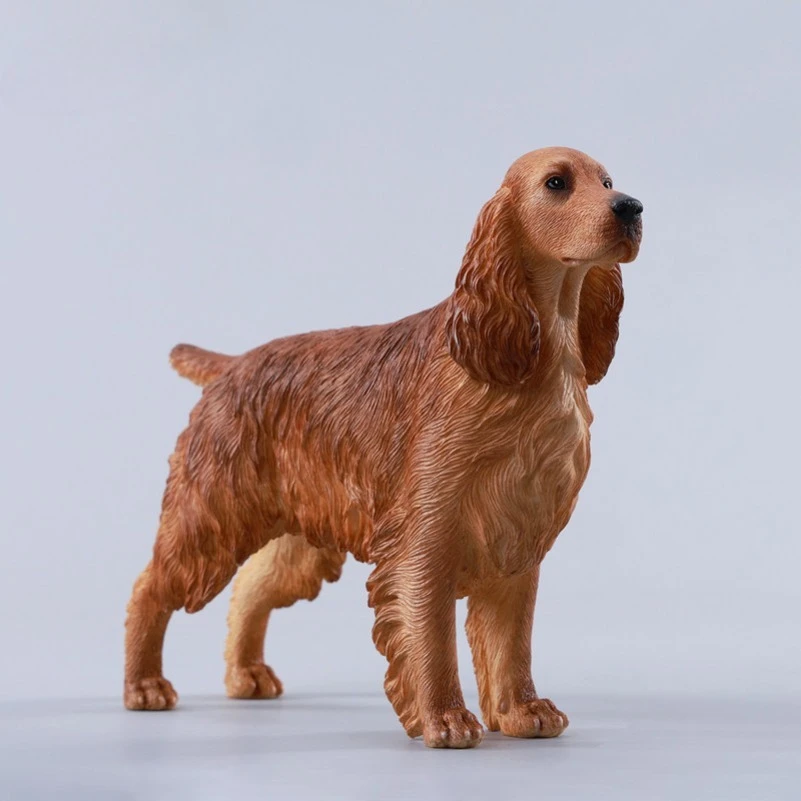 Cocker Spaniel Simulation Hunting Dog Peripheral Puppy Model Doll GK Figure Ornament Resin Craft Doll