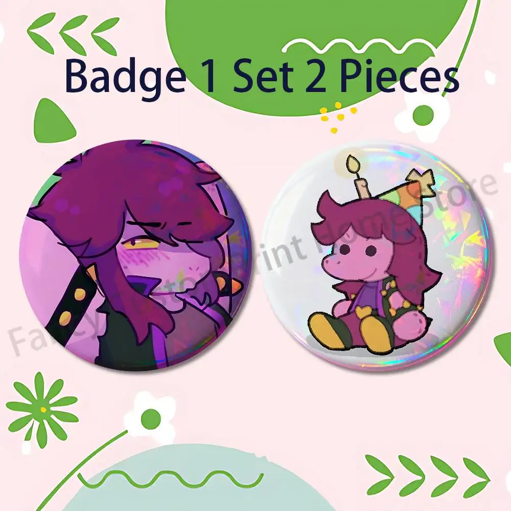 S-Susie D-Deltarune Pins 58mm Cute Cartoon Badge Handmade Brooches for Backpack Accessories - view 5