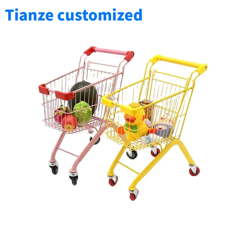 

(customized)Cute supermarket children's trolley anti-collision shopping cart