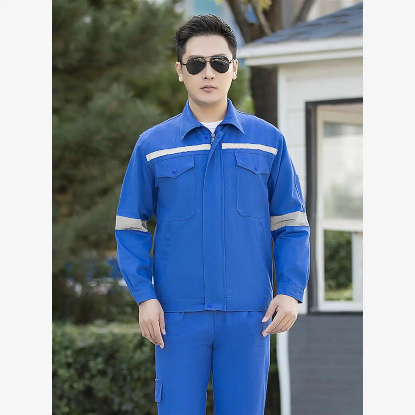 Pure Cotton Workwear Set for Men down ip Spring Autumn Winter Anti-Scalding  Welding Coal Mine Underund Wear