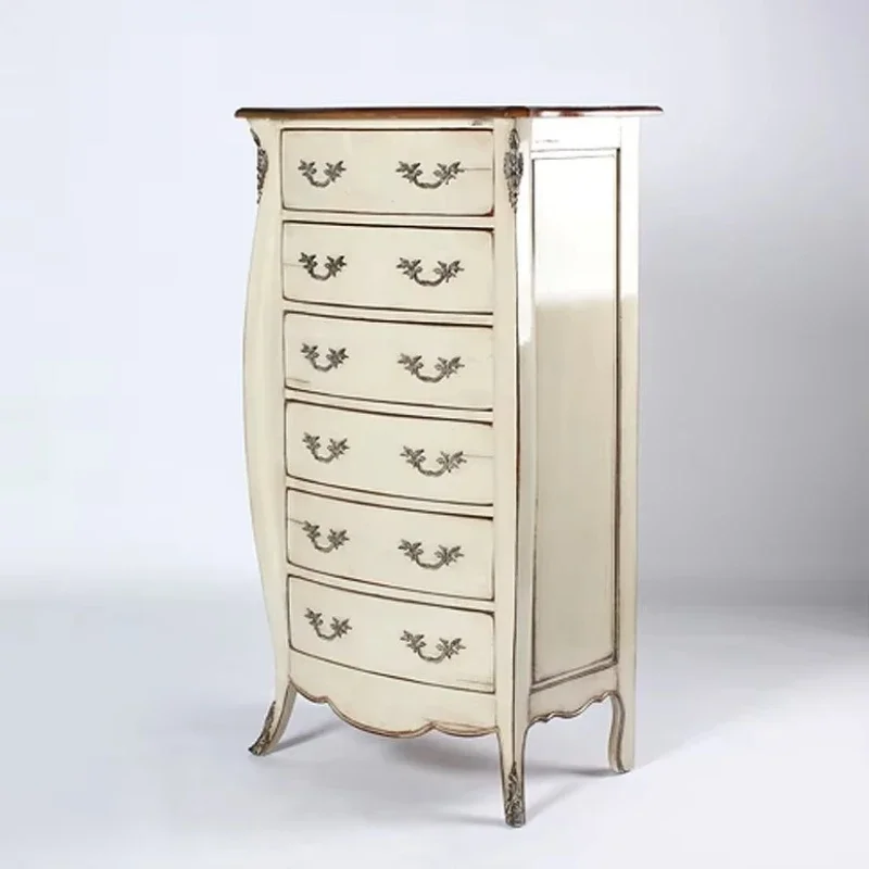 

Multifunctional cabinet with 6 drawers, classic design solid wood
