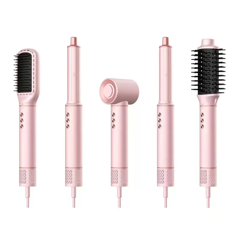 

Factory Negative Ion Hot air Comb Hair Dryer Straightening Comb Curling Five-in-one Multi-functional Set