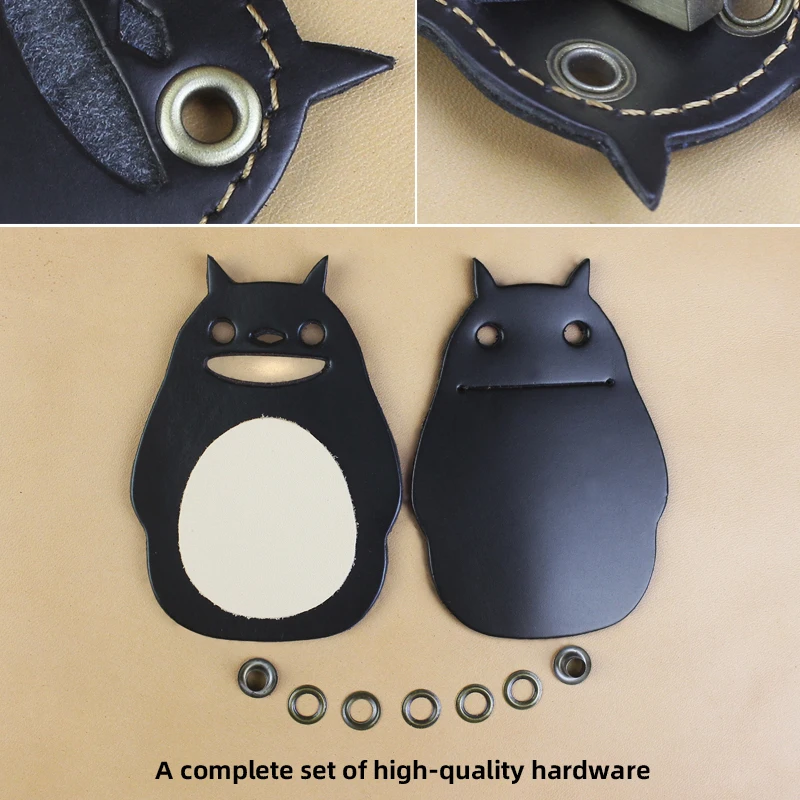 Cute Key Holder Genuine Leather Bank Card Pocket Portable Mini Bus Card Key Pouch Housekeeper Key Access Entrance Guard Card Bag