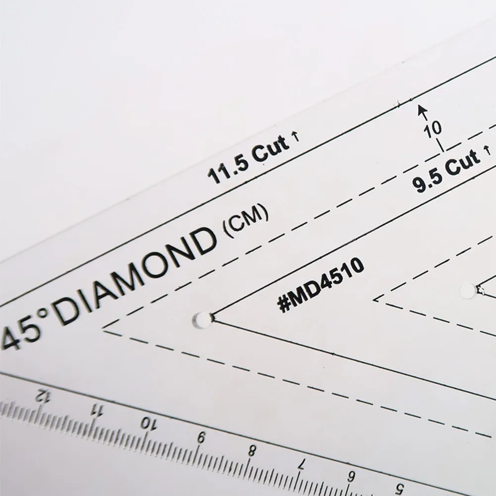 Rhomboid Quilting Ruler 45 Degree Transparent Plastic Template Accurate Marking Scale for Sewing Cutting Crafts Clothes Making view 4