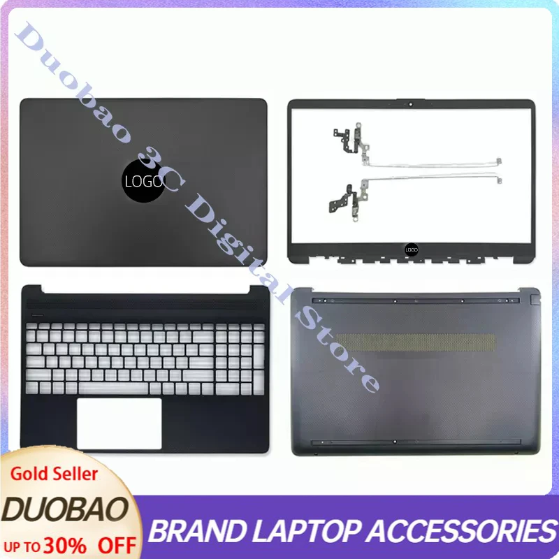 New For HP 15S-FQ 15S-FR 15S-EQ 15-EF 15-ER 15-DY TPN-Q222 TPN-Q230 LCD Back Cover Bezel Palmrest Botttom Case Black