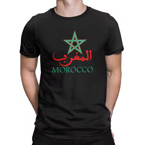 Morocco Maroc المنتخب المغربي flag Moroccan Tee Shirt for Men Women Gift Idea T Shirts 100% Cotton Clothes