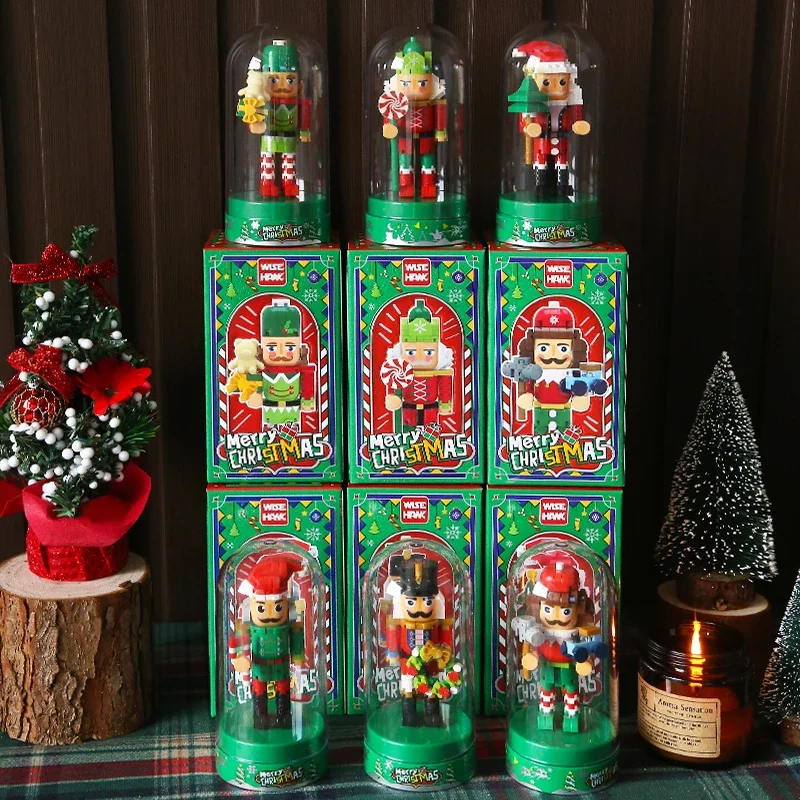 Micro 172PCS Brick Puzzle Assembly Children Toys Christmas Building Block Santa Claus Model Home Decoration Party Gifts for Kids