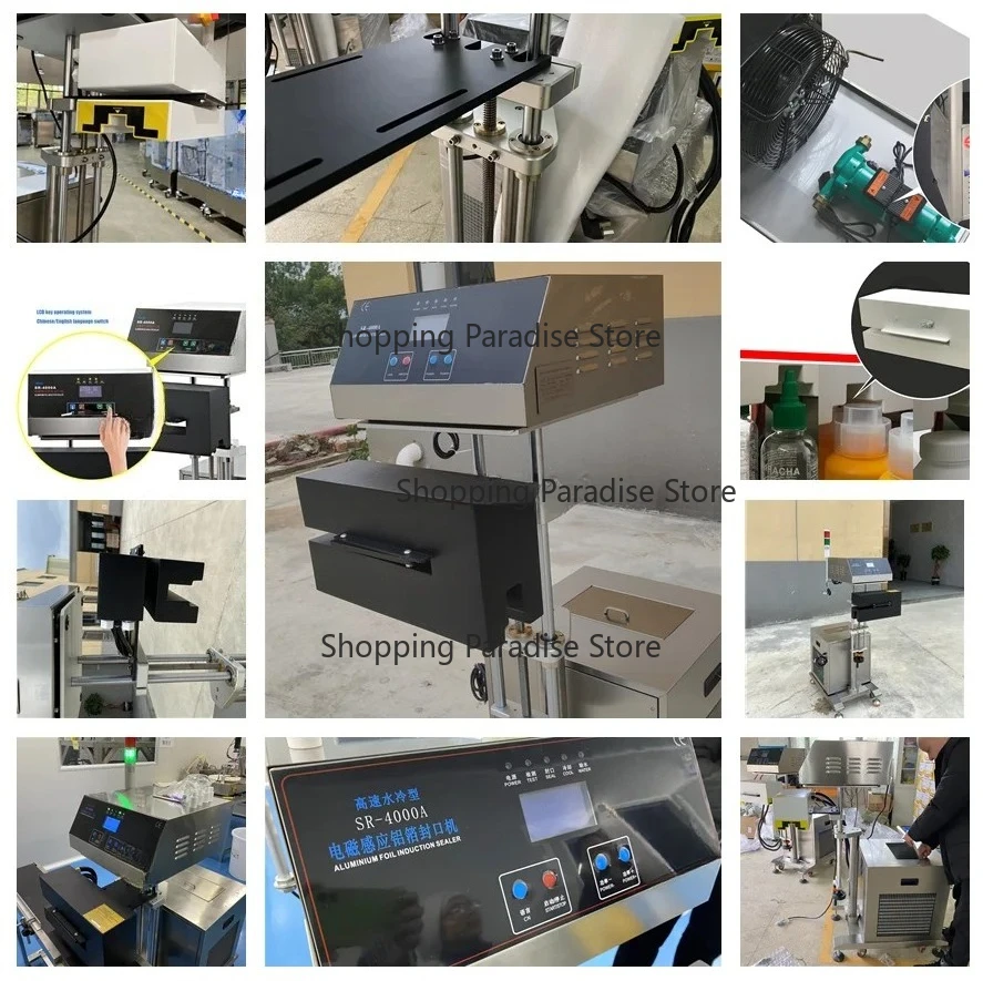Induction Sealing Machine for Plastic Glass Bottles Aluminum Foil Film Continuous Automatic Packaging Equipment