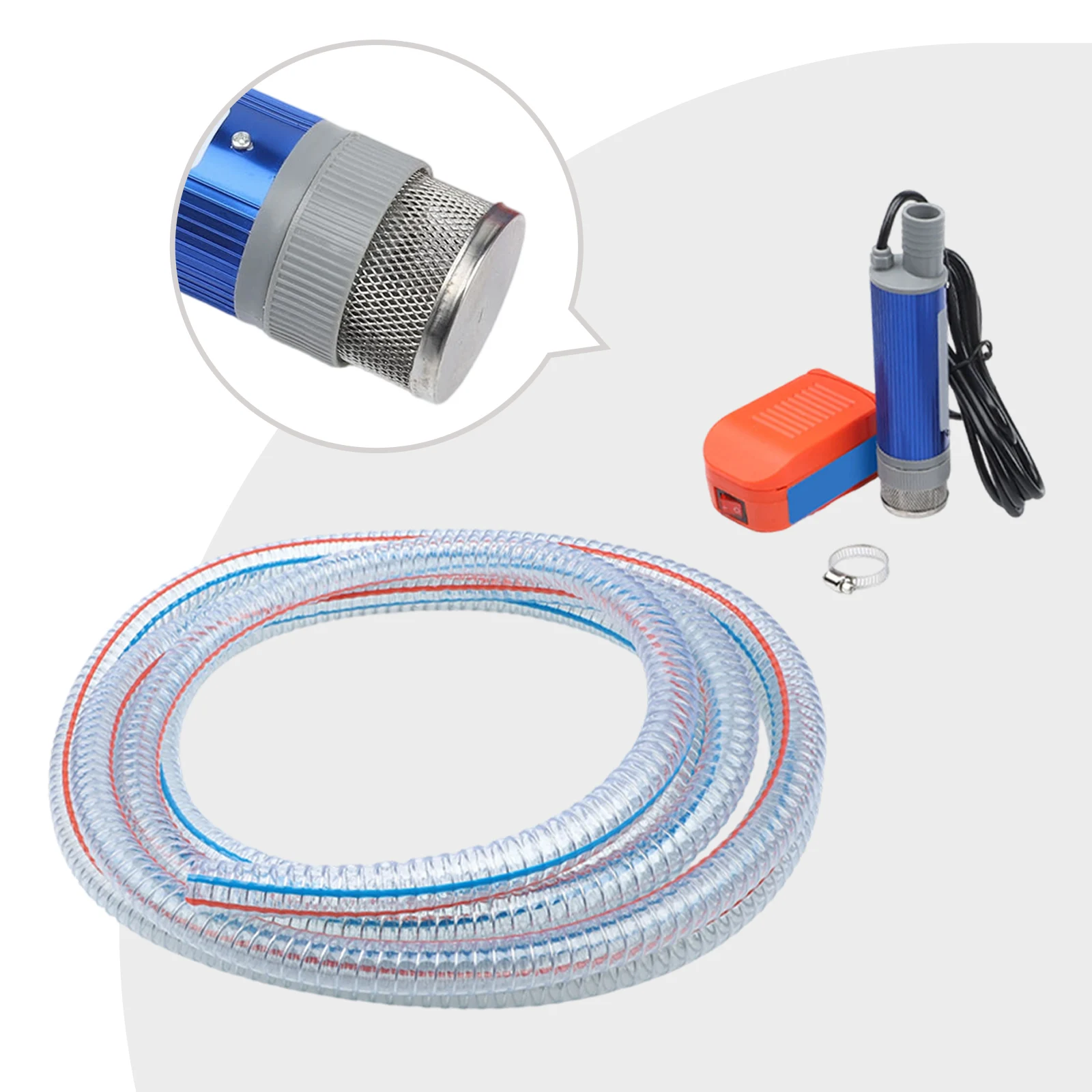 Booster Submersible Diesel Pump 40-60 Liters Per Minute Flow Rate 5m Steel Hose Included Portable For Outdoor Use