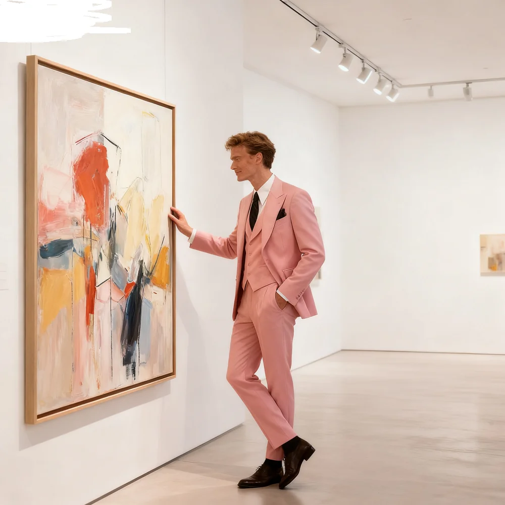 

High-Quality Blue Real 3-Piece Suit for Men Slim Fit Formal Office Casual Wear Daily Fashion Party