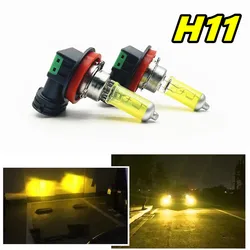 2pcs H11 H8 H9 HB3 HB4 Yellow Halogen Bulb H1 H3 H4 H7 55W Super Yellow Anti Fog Bulb 3000K 9012 HB3 HB4 12V Automobile Headlamp