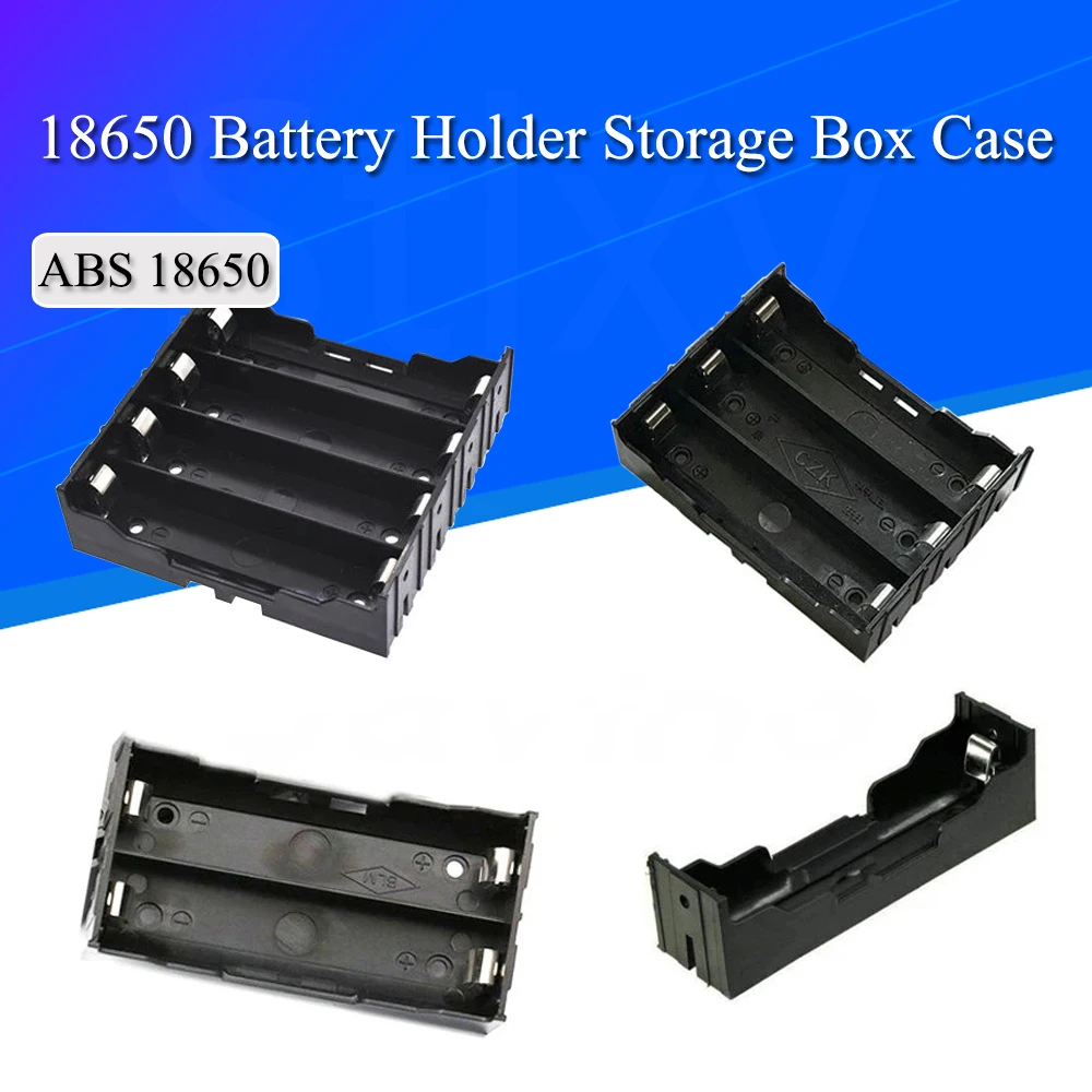 ABS 18650 Power Bank Cases 1X 2X 3X 4X 18650 Battery Holder Storage Box Case 1 2 3 4 Slot Batteries Container With Hard Pin