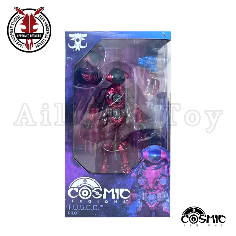 Four Horsemen Studio 1/12 6 Inci Figur Aksi Cosmic Legions Outpost Zaxxius T.U.5.C.C. Mainan Model Anime Pilot Red Jets