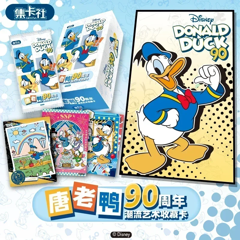 Genuine Donald Duck Cards 90th Anniversary Trendy Diamond Flash Cards Disney Series Collection Cards Kids Toy Gift