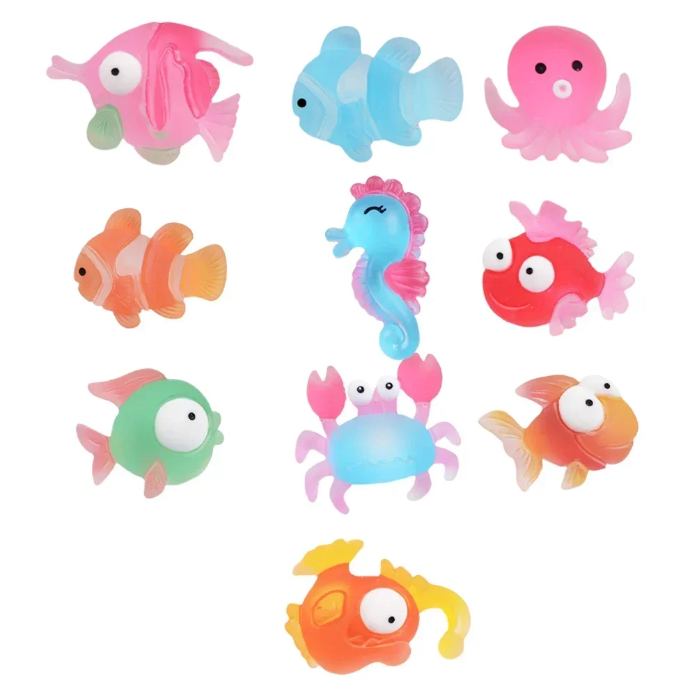 Children's 10Pcs/Set Kawaii Simulation Rubber Goldfish Baby Bath Water Play Games Toys For Kids Toddlers Bathing Shower Gifts